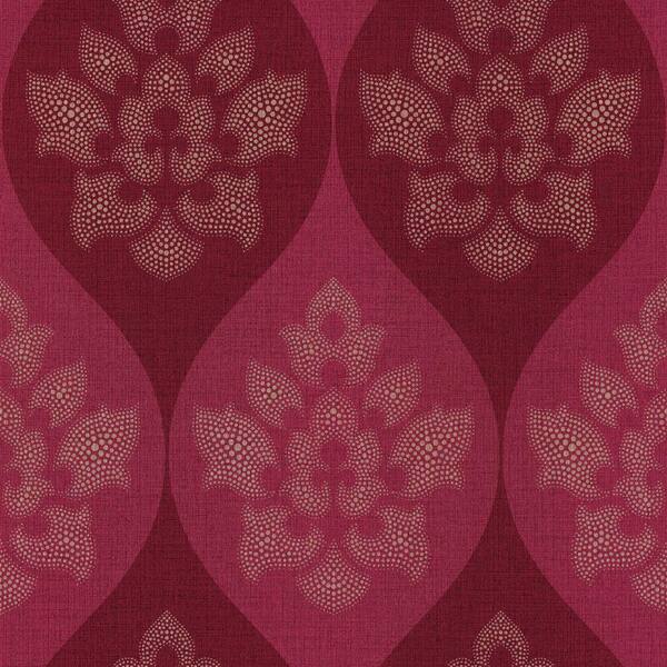 The Wallpaper Company 56 sq. ft. Ambiance Damask Wallpaper