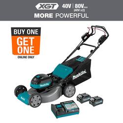 Makita 40V max XGT Brushless Cordless 21 in. Walk Behind Self-Propelled Commercial Lawn Mower Kit (4.0Ah)