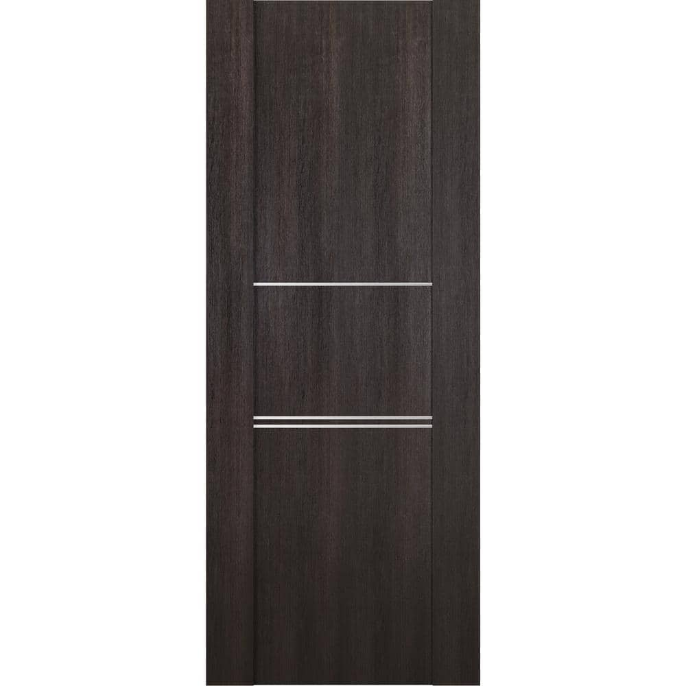 Vona 01 3H 18 in. W x 80 in. H x 1-3/4 in. D 1-Panel Solid Core Veralinga Oak Prefinished Wood Interior Door Slab -  Belldinni, 163591