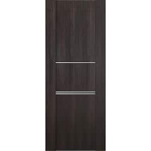 Vona 32 in. W x 80 in. H x 1-3/4 in. D 1-Panel Solid Core Veralinga Oak Prefinished Wood Interior Door Slab