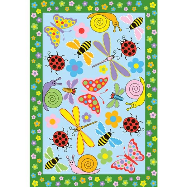 LA Rug Fun Time Exotic Creatures Multi Colored 3 ft. x 5 ft. Area Rug