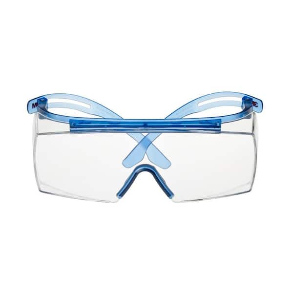 3M SecureFit Blue Anti-Fog Eyewear with Scotchgard Protector, Clear Lens