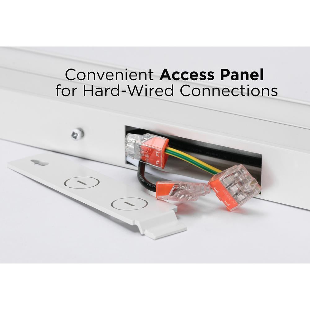 Elena 40-Inch White LED Under Cabinet Light with Frosted Acrylic Diffuser