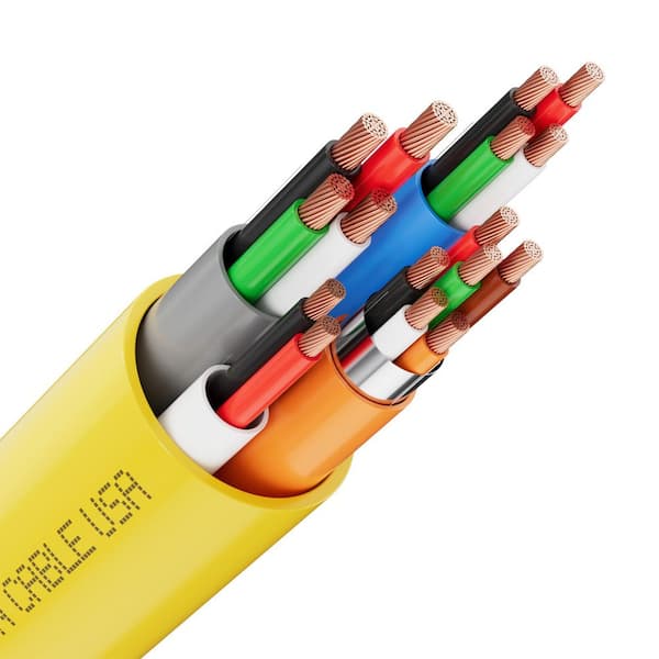 50 ft. Yellow Access Control Composite Wire: 18/4 + 22/3pr OAS + 22/2 + 22/4, CMP/CL3P, Copper, OSDP/Wiegand Compatible