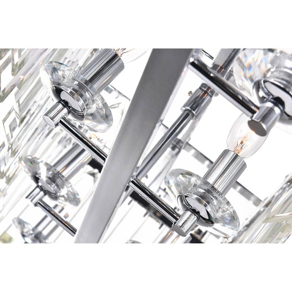 Henrietta 47" Chrome and Crystal 10-Light Chandelier