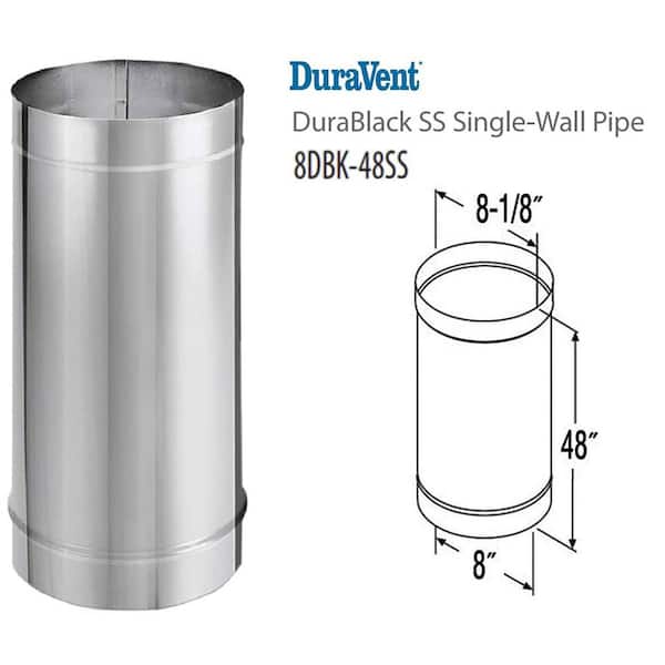 DuraVent DVL 8 Diameter x 48 Long Double Wall Black Stove Pipe – AllFuel  HST