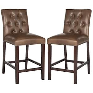 Norah 27.5 in. Counter Stool in Brown (Set of 2)