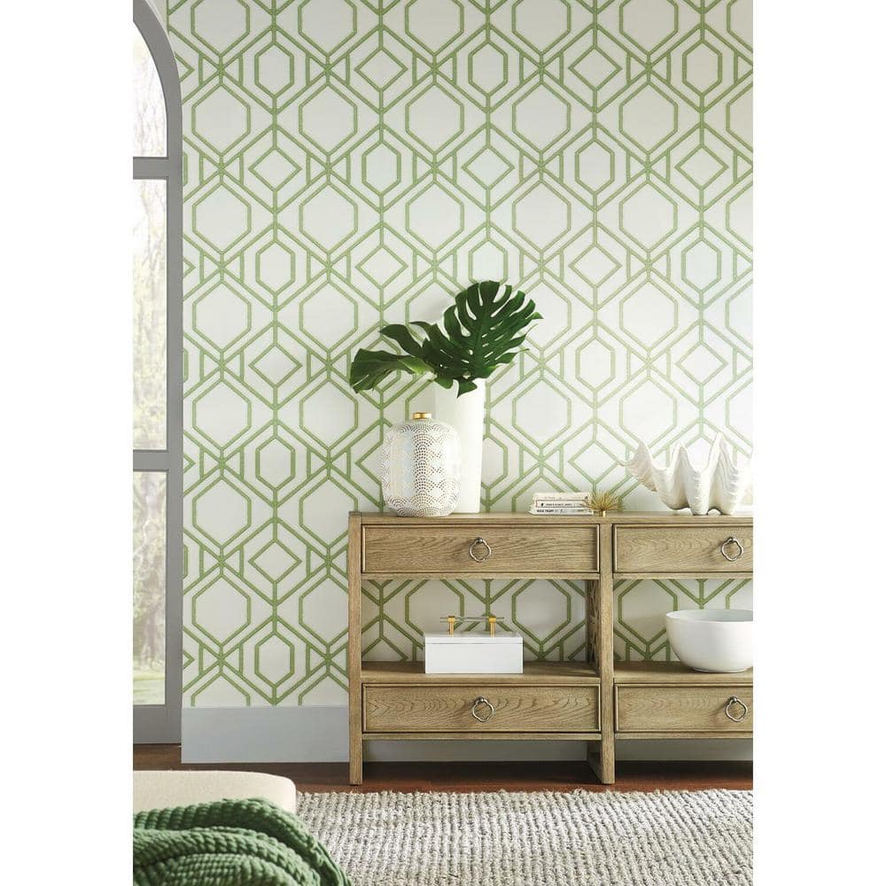 Black and Beige Grasscloth Non-Pasted Wallpaper