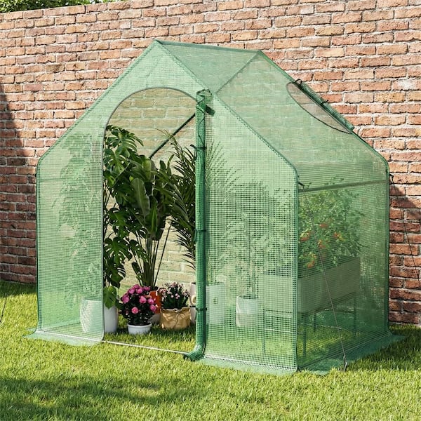 Costway 71 in. W x 40 in. D x 60 in. H Mini Walk-in Greenhouse