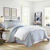 Stone Cottage Willow Way Ticking Stripe 3-Piece Navy Blue Cotton Full ...