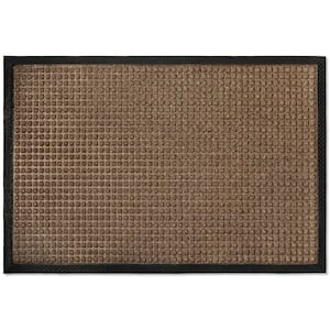 Indoor Outdoor Doormat Brown 24 in. x 36 in. Button Floor Mat