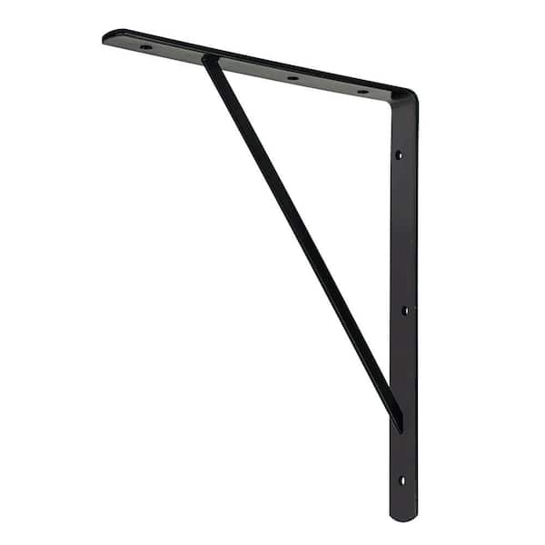 10 in. x 8 in. Black Medium Duty Shelf Bracket