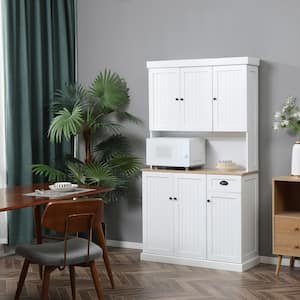 White 70.75 in. H Storage Cabinet with Drawer