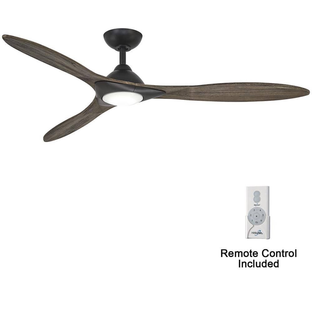 MINKA-AIRE Sleek 60 in. Integrated LED Indoor Oil Rubbed Bronze Smart  Ceiling Fan with Light with Remote Control F868L-ORB - The Home Depot