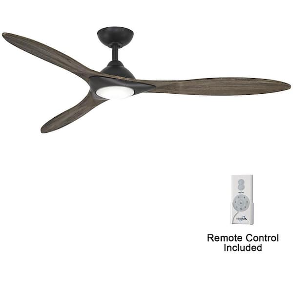 MINKA-AIRE Sleek 60 in. Integrated LED Indoor Oil Rubbed Bronze Smart Ceiling Fan with Light with Remote Control