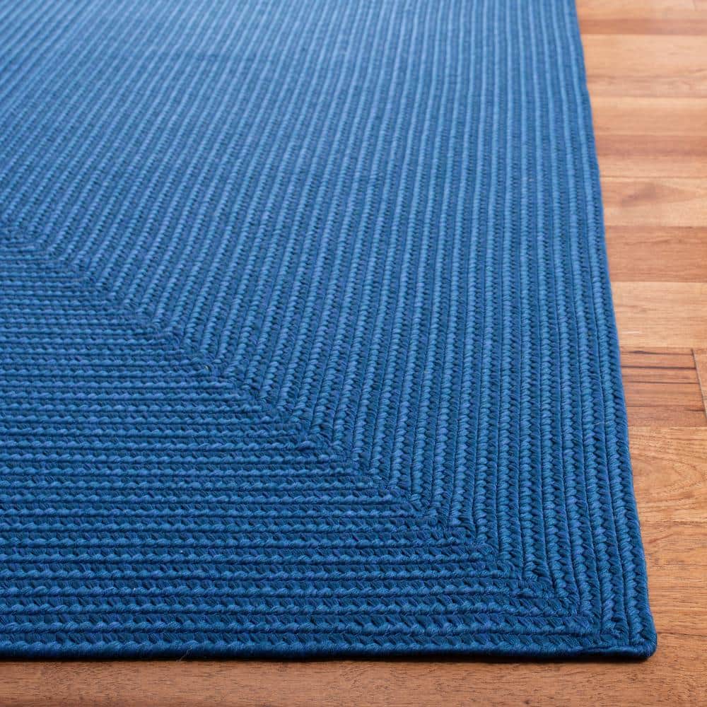 Handmade Blue Braided Synthetic 2' x 3' Accent Rug