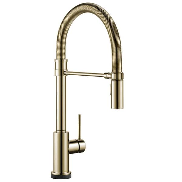Trinsic Spring Spout Touch2O Touchless Technology Single Handle Pull Down Sprayer Kitchen Faucet in Polished Nickel