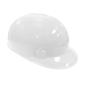 White HDPE Cap Style Bump Cap with 4-Point Pin Lock Suspension