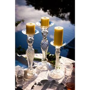 Stella Clear Glass Large Candle Holder
