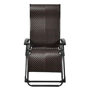 Patio Outdoor Rattan Zero Gravity Recliner Lounge Chair