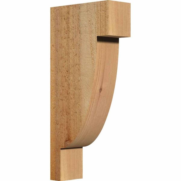 Ekena Millwork 4 in. x 10 in. x 22 in. Western Red Cedar Alpine Rough Sawn Corbel