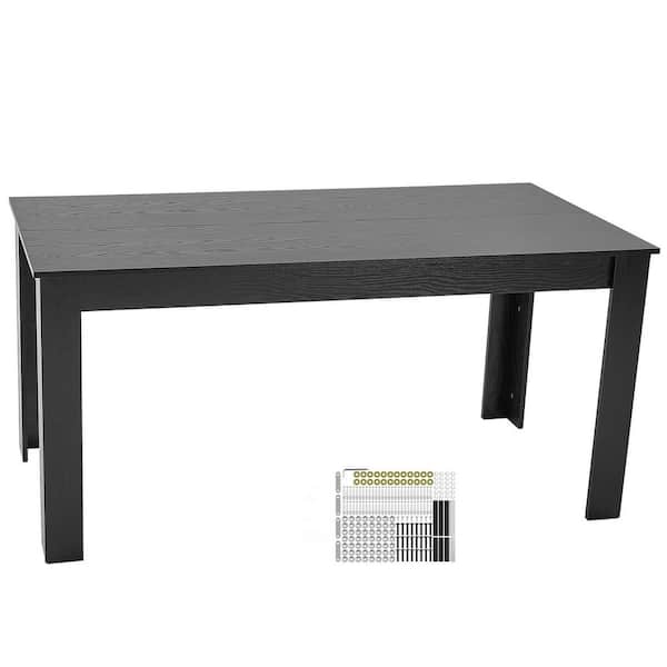 Rectangle Dining Table, 63 in. Length Large Wood Tables for 4-6 Person, Modern Dinner Furniture, Conference, 25 Upgrade