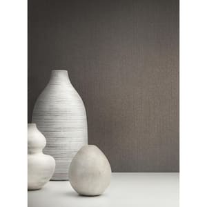 Brown Metallic Panama Weave Vinyl Wallpaper, 26 in. x 30 ft.