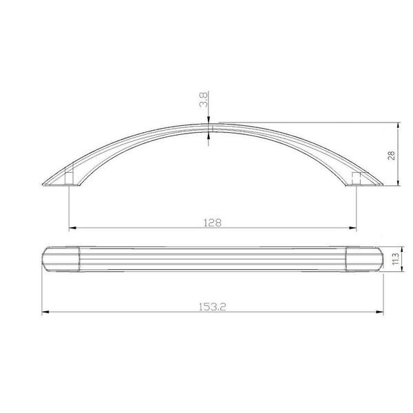 GLIDERITE 5 In. (128 Mm) Center To Center Satin Nickel Flat Bar Pull (10 Pack ) 4842 128 SN 10...