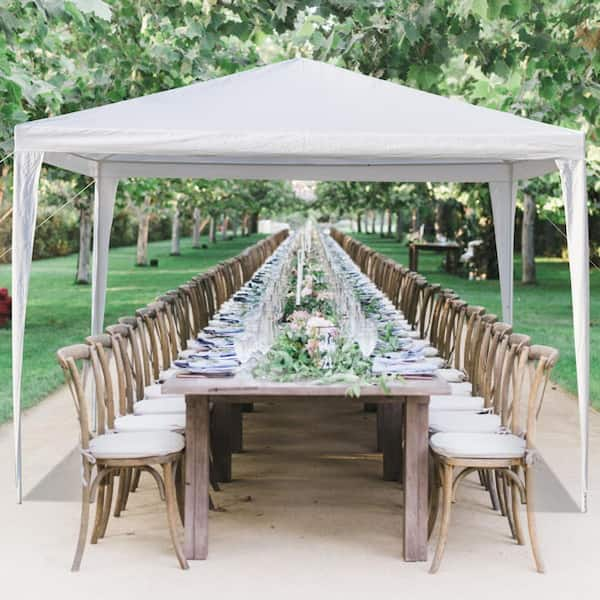 Winado 10 ft. x 10 ft. White Party Wedding Tent Canopy 4 Sidewall