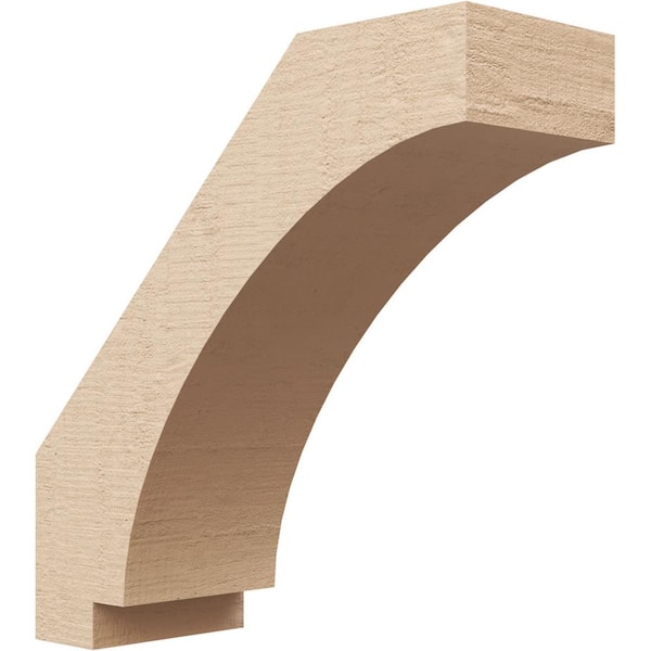 Ekena Millwork 5 in. x 14 in. x 14 in. Imperial Rough Cedar Woodgrain Timberthane Polyurethane Knee Brace, Primed