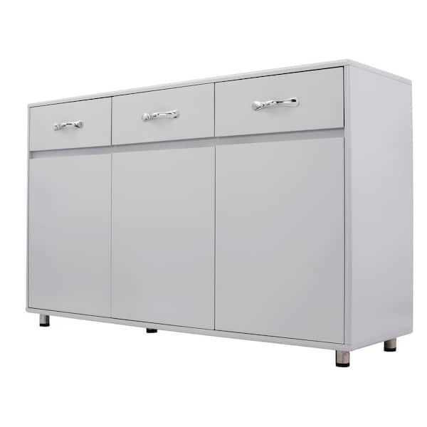  3 Drawer Storage Cabinet, 3 Doors Side Table with