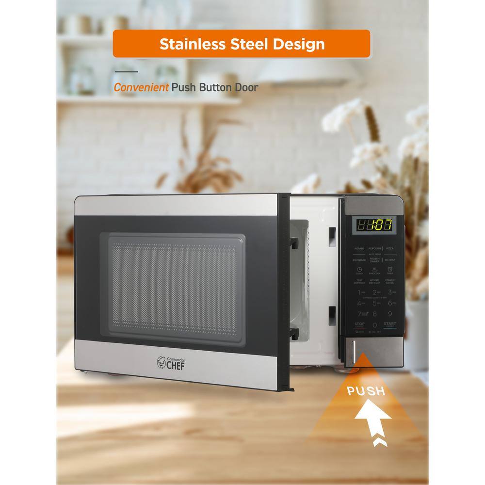 Compact Stainless Steel Microwave Oven for RV with Digital Display