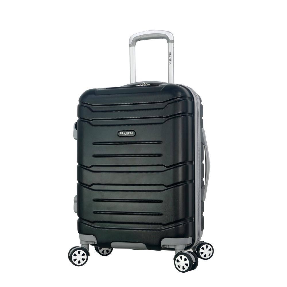Olympia USA Denmark 21 in. Black Expandable CarryOn Spinner with