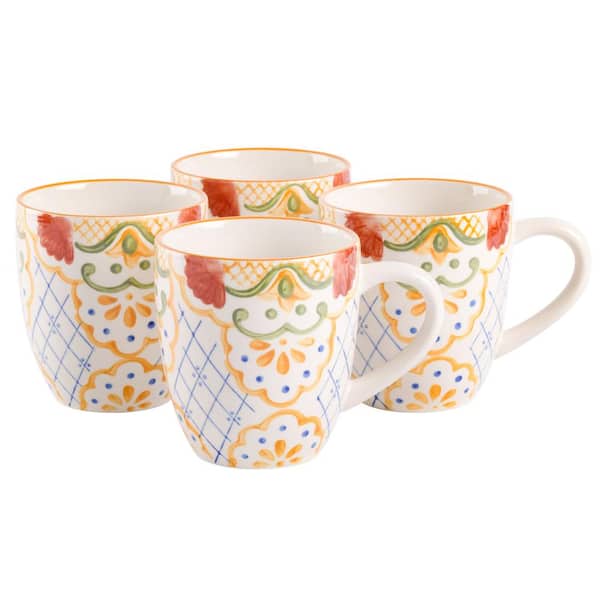 Set of 4 hand painted Cappuccino Cups