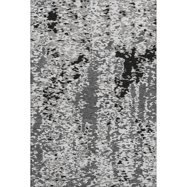 Addison Rugs Mayfield Premium Machine Washable Abstract AMF944 Gray 3 ft. x 4 ft. Area Rug