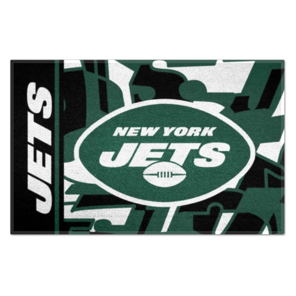 FANMATS New York Jets Patterned 1.5 ft. x 2.5 ft. XFIT Design Starter Area Rug
