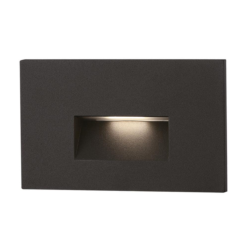5.22 Inch Black Glass LED Recessed Step Light