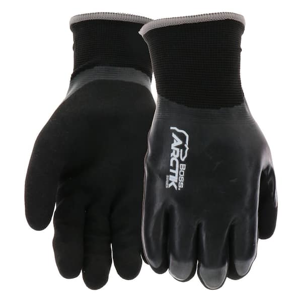 Arctik Men X-Large Dual Layer Latex Coated Acrylic Lined Cold Weather Outdoor and Work Glove Flexible Knit Wrist