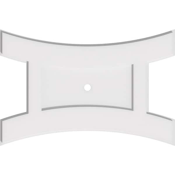 Ekena Millwork 26 in. W x 17-3/8 in. H x 1 in. ID x 1 in. P Haven Architectural Grade PVC Contemporary Ceiling Medallion