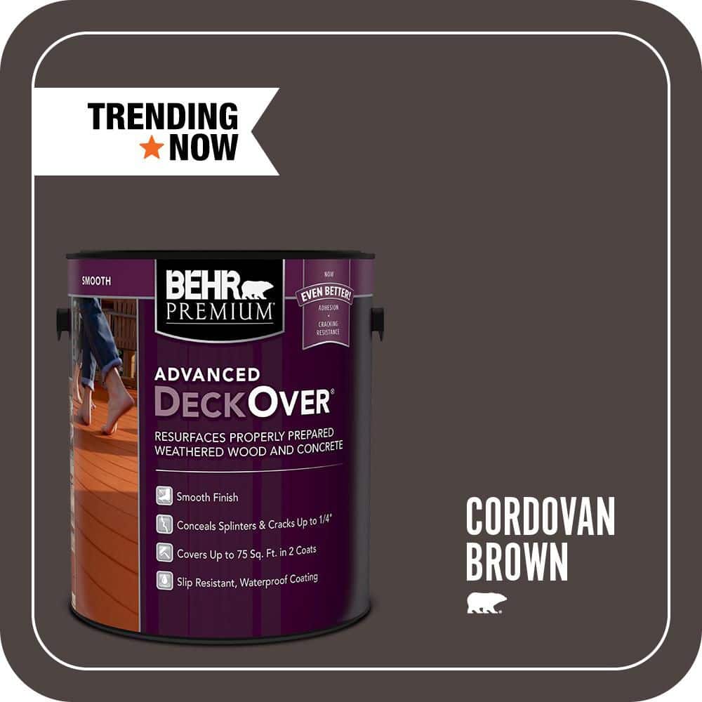 KURO brownカラー BEHR Premium Advanced DeckOver 1 gal. #SC-104 Cordovan Brown