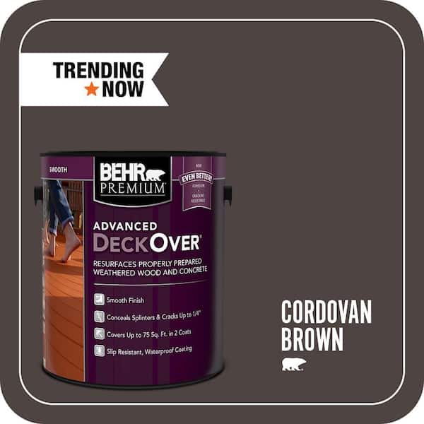 1 gal. #SC-104 Cordovan Brown Smooth Solid Color Exterior Wood and Concrete Coating
