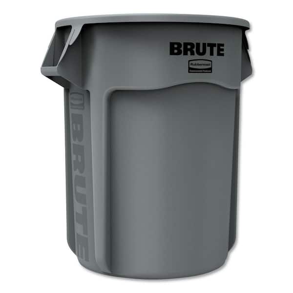 Brute 55 Gal. Gray Plastic Round Trash Can