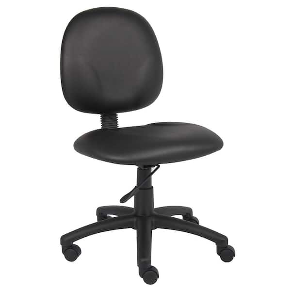 Boss Office Products Fabric Deluxe Posture Task Chair With Loop Arms,  Blue/Black