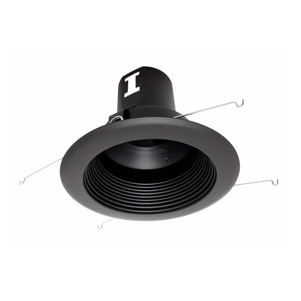 5-Inch Black Steel Recessed Baffle Trim