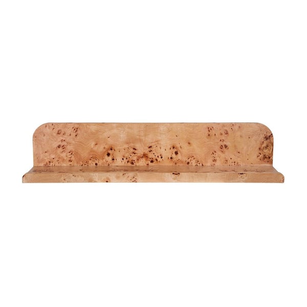 Unbranded 5 in. W x 24 in. D Brown Wood Floating Decorative Wall Shelf, for Decor Home Living Room and Dining Room