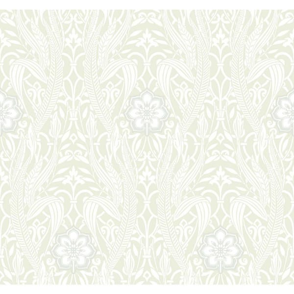 York Wallcoverings 60.75 sq ft Beige Gatsby Damask Pre-Pasted Wallpaper