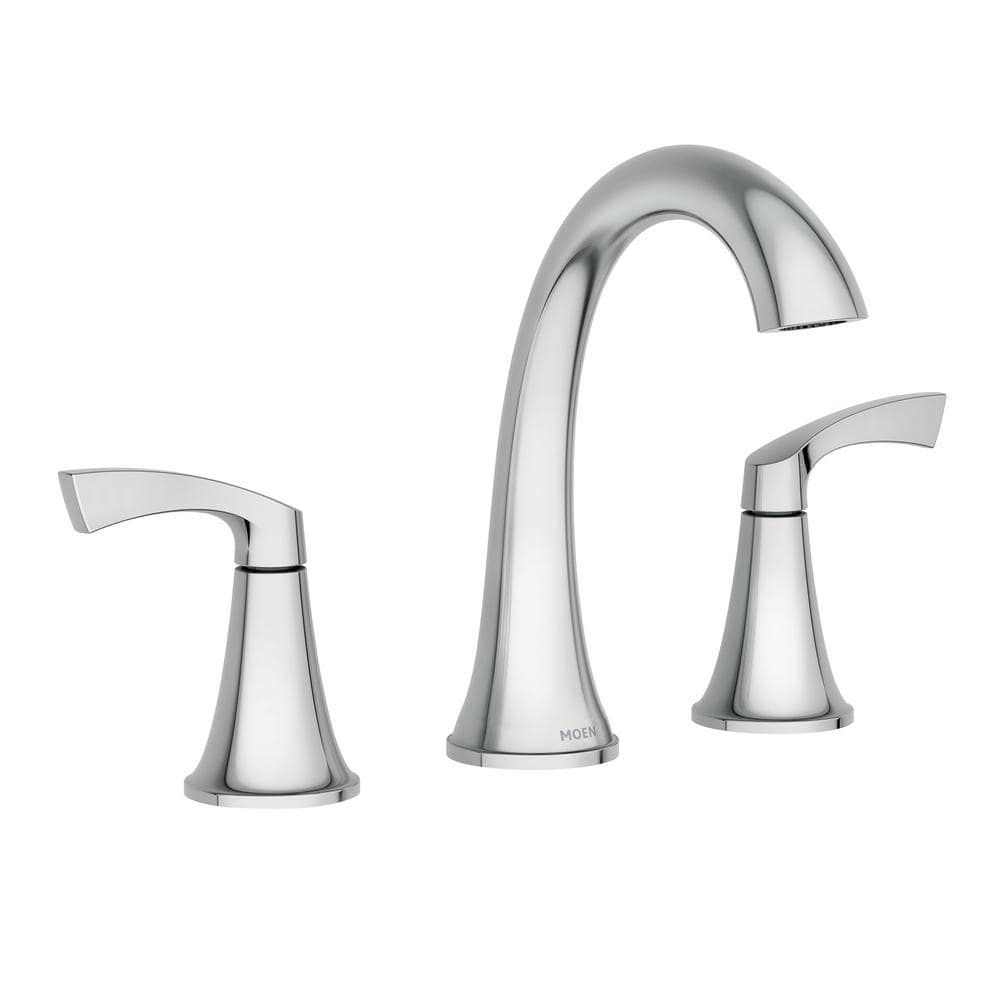 Korek 8 in. Widespread Double top Handle Bathroom Faucet by Moen (NWT)