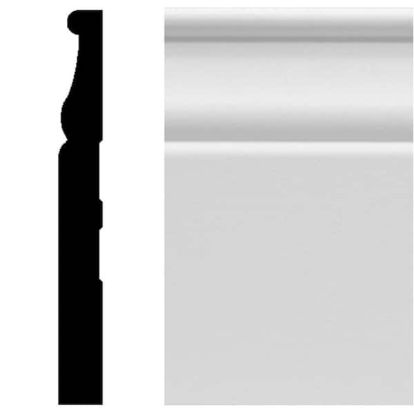 8827 1/2 in. x 4 1/4 in. x 96 in. Colonial Primed MDF Baseboard Moulding (1-Piece − 8 Total Linear Feet)