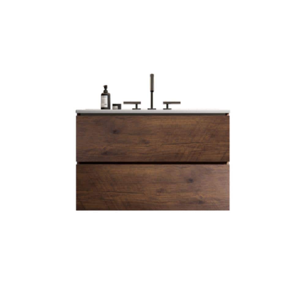 TIA 30.00 in. W x 18.10 in. D x 21.10 in. H Wall Mounting Bath Vanity in Wa
