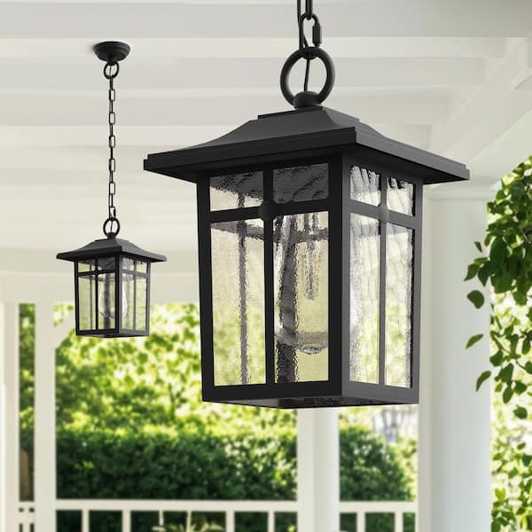 Maxax Kiyani 10.7 in. 1-Light Matte Black Outdoor Aluminum
